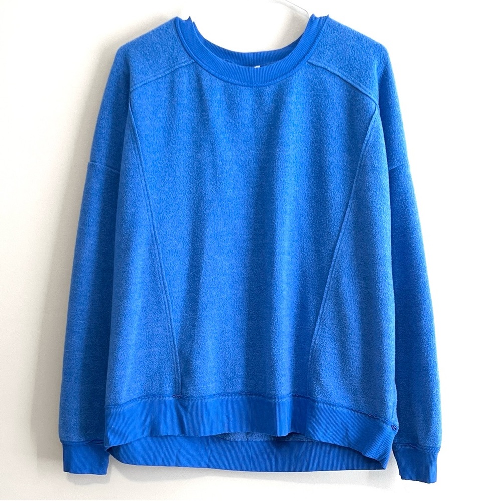 Easel Brushed Fleece Exposed Seam Crewneck Pullover